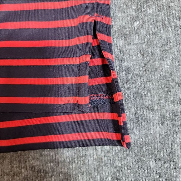FootJoy Old Amercan Golf Club Mens Golf Polo Shirt Size M Red Black Striped - Picture 6 of 10